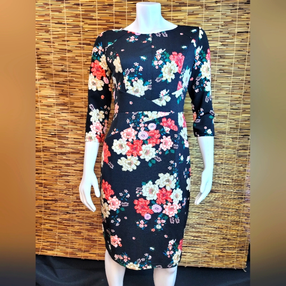 NWT Black Floral Dress